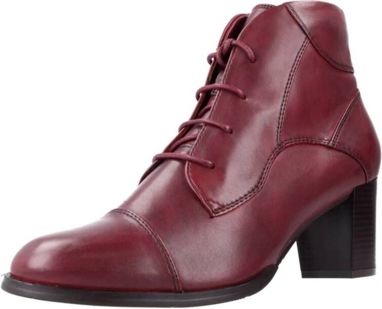 Regarde le Ciel Heeled Boots Red Dames