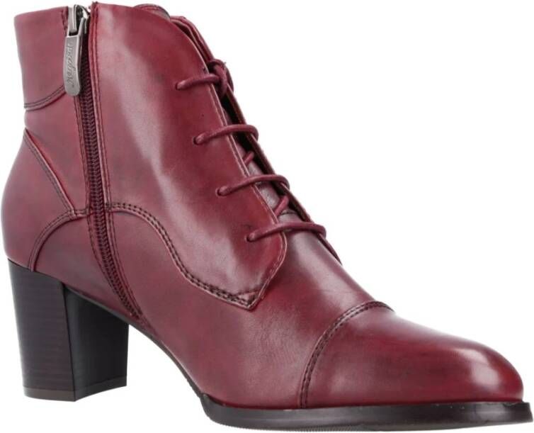 Regarde le Ciel Heeled Boots Red Dames