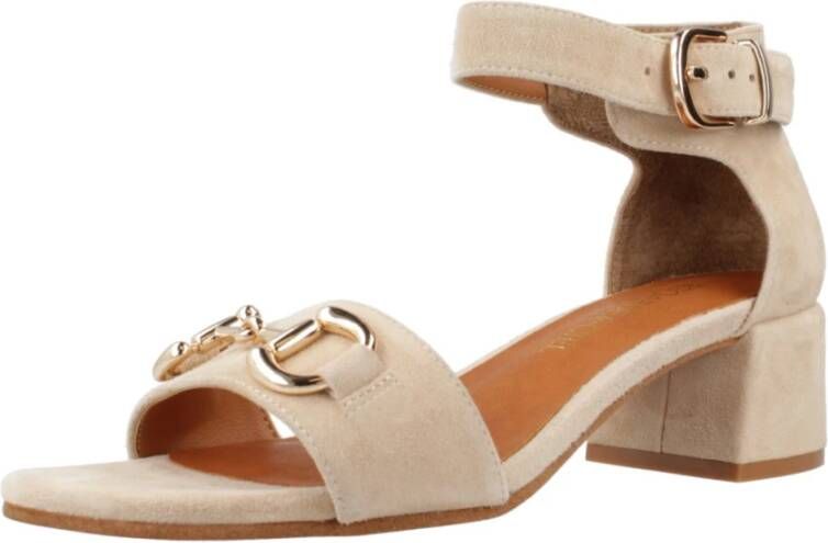 Regarde le Ciel High Heel Sandals Beige Dames