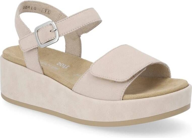 Remonte Beige Casual Platte Sandalen Vrouwen Beige Dames