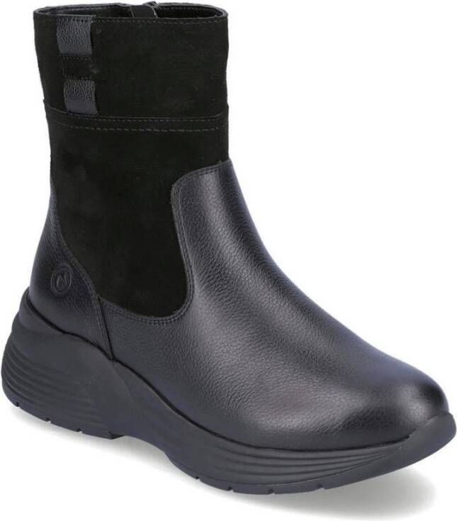 Remonte black casual closed booties Zwart Dames