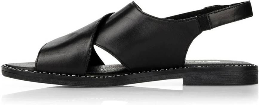 Remonte black casual open sandals Zwart Dames
