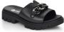 Remonte black casual open slippers Black Dames - Thumbnail 3