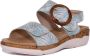 Remonte Blauw Witte Platte Sandalen Vrouwen - Thumbnail 4