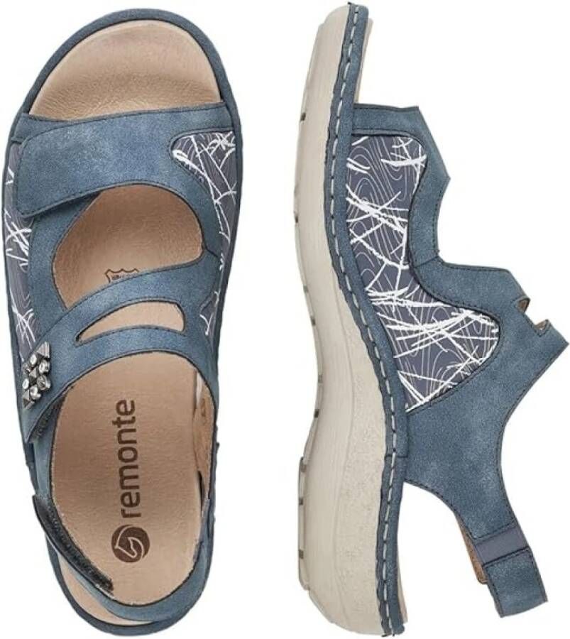 Remonte Blauw Combi Stijlvolle Damesschoen