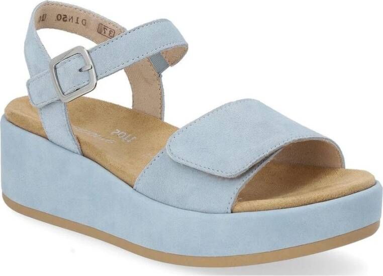 Remonte Blauwe Casual Platte Sandalen Vrouwen Blue Dames