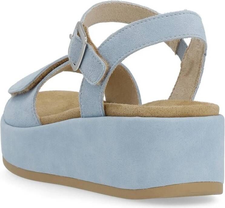 Remonte Blauwe Casual Platte Sandalen Vrouwen Blue Dames