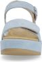 Remonte Blauwe Casual Platte Sandalen Vrouwen Blue Dames - Thumbnail 7