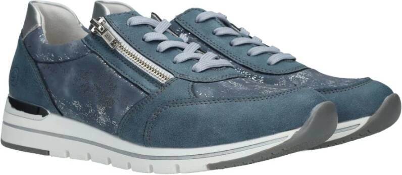 Remonte Blauwe Sneaker met Metallic Accenten Blue Heren