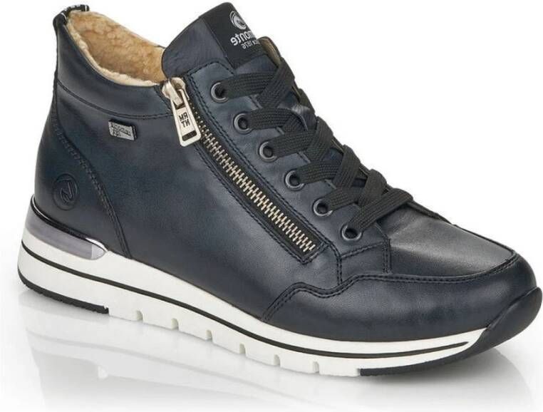 Remonte blue casual closed booties Blauw Dames