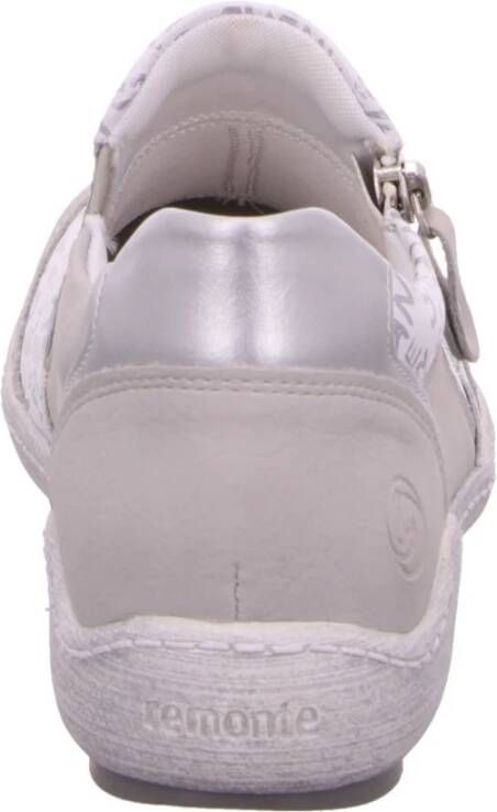 Remonte Casual Leren Schoenen met Ritssluiting White Dames