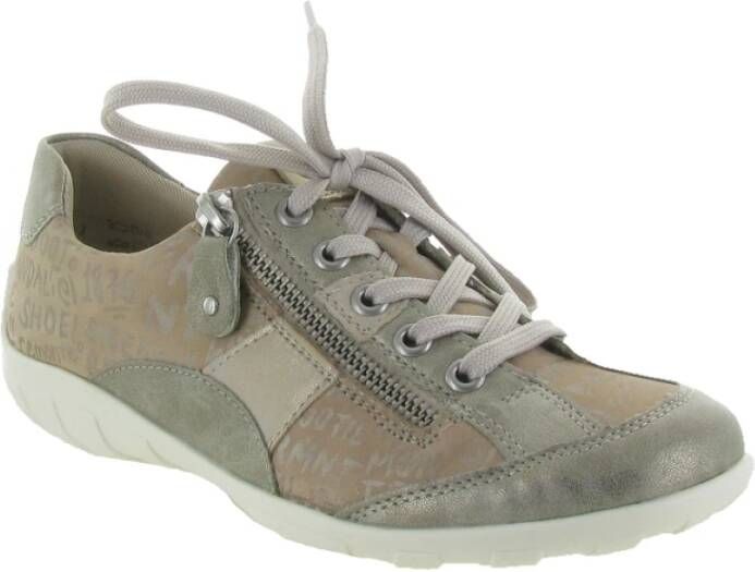 Remonte Casual Schoenen Zwart Leer Instapper Beige Dames