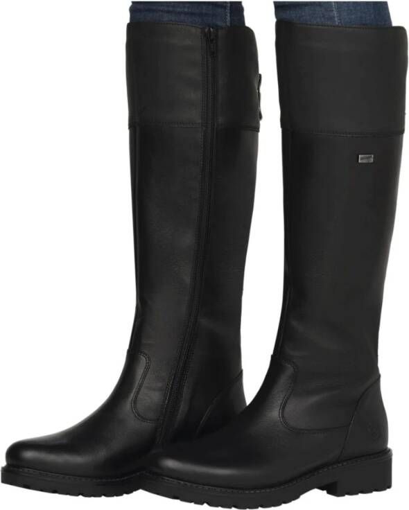 Remonte Elegante Zwarte Gesloten Enkellaarsjes Vrouwen Black Dames
