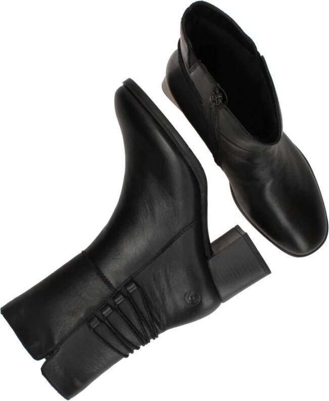 Remonte Elegante zwarte leren laarzen voor dames Black Dames