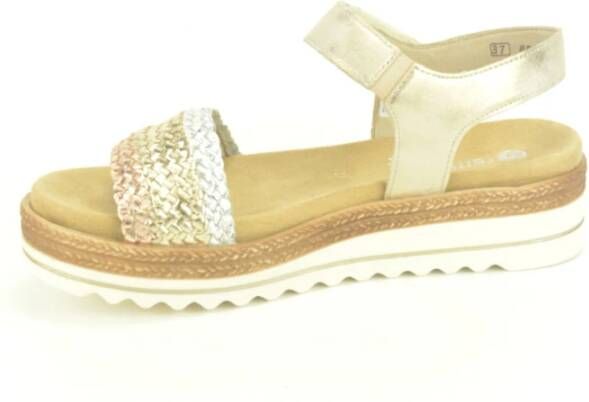 Remonte Gevlochten Sandaal met Velcro Sluiting