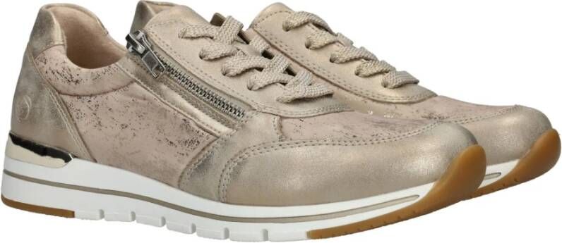 Remonte Gouden Metallic Sneaker voor Dames Gray Dames