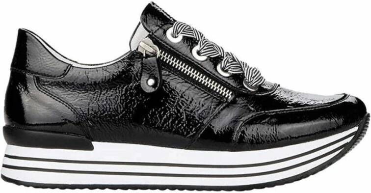 Remonte Lak Sneakers Black Dames