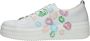 Remonte Leuke witte vegan sneaker met gekleurd mondjes patroon White Dames - Thumbnail 6