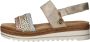 Remonte Sleehaksandaaltjes ELLE-Collection zomerschoen sandaal sleehak met vlechtbandage in metallic-look - Thumbnail 12