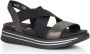 Remonte Zwarte Casual Open Sandalen Black Dames - Thumbnail 3