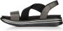 Remonte Zwarte Casual Open Sandalen Black Dames - Thumbnail 4