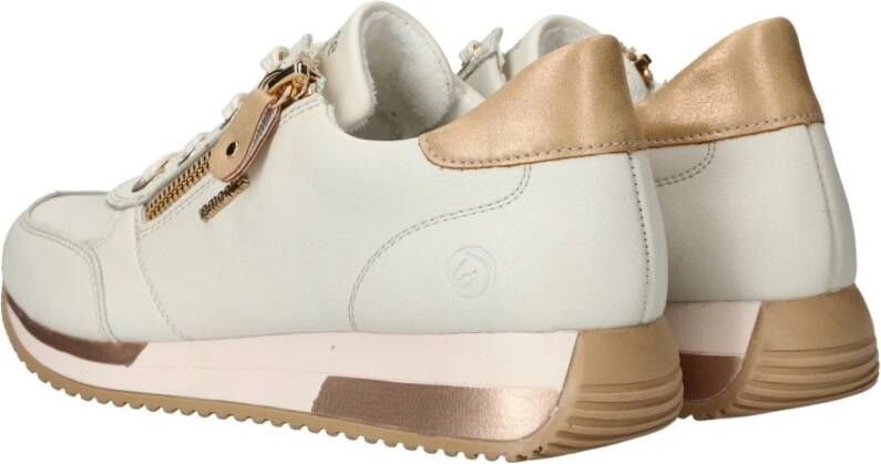 Remonte Sportieve Basic Sneaker met Extra Bloemen Veters Beige Heren