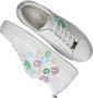 Remonte Leuke witte vegan sneaker met gekleurd mondjes patroon White Dames - Thumbnail 4