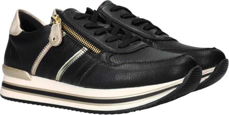 Remonte Zwarte Sportieve Sneaker Black Dames