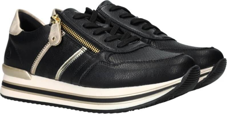 Remonte Zwarte sportieve sneaker met comfortabel voetbed Black Heren