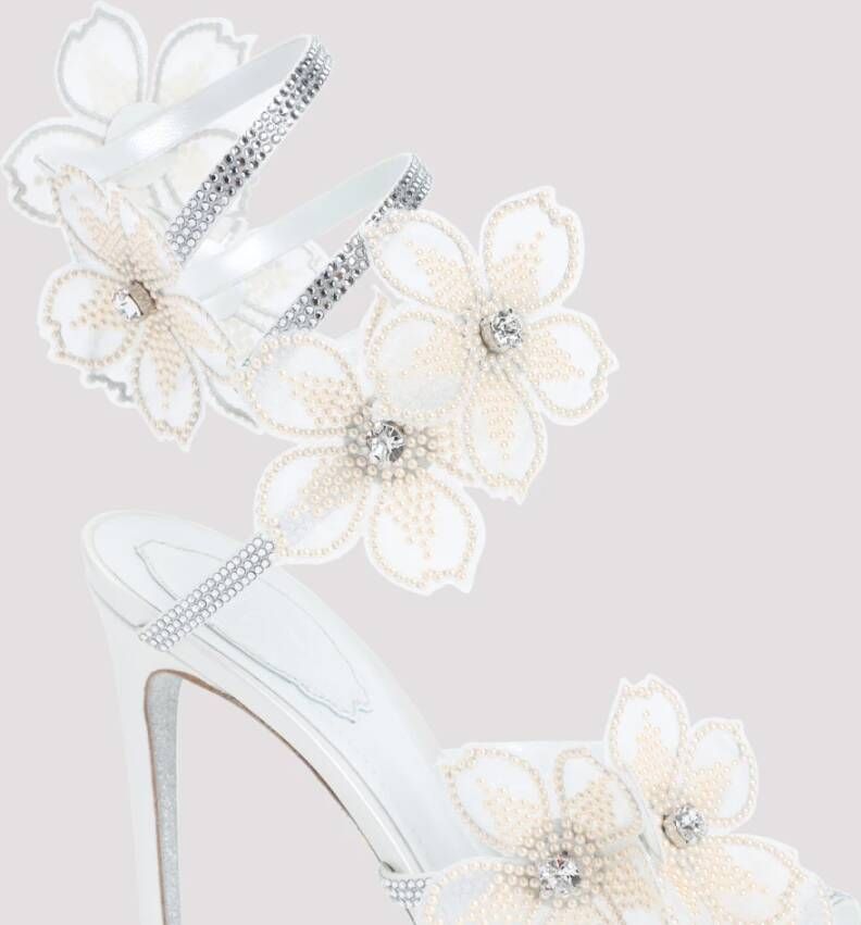 René Caovilla Witte Sandalen Elegant Ontwerp Hoge Hak - Foto 3