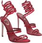 René Caovilla Burgundy Chandelier High Sandals in Rood - Thumbnail 2