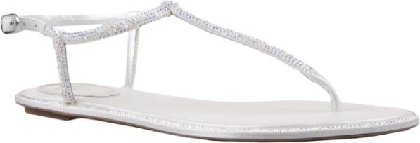 René Caovilla Flat Sandals Wit Dames