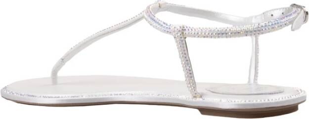 René Caovilla Flat Sandals Wit Dames