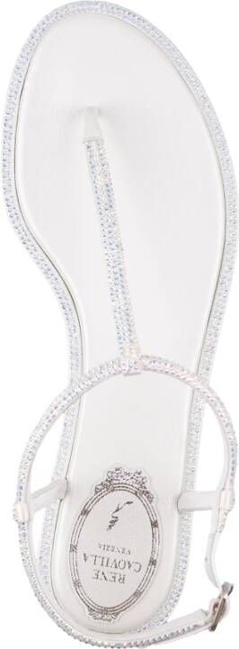 René Caovilla Flat Sandals Wit Dames