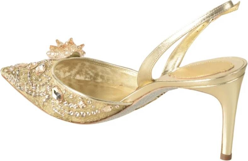 René Caovilla Gouden Sandalen voor Vrouwen Beige Dames