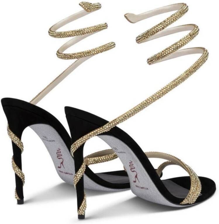René Caovilla Gouden Sandalen voor Vrouwen Beige Dames