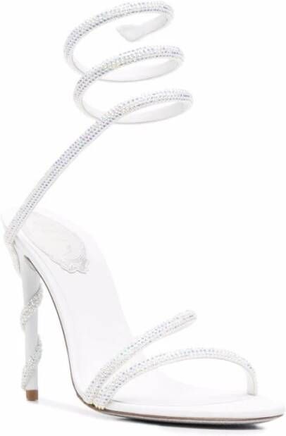 René Caovilla Ivory Cecile Strass Sandalen White Dames