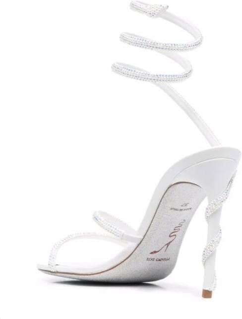 René Caovilla Ivory Cecile Strass Sandalen White Dames