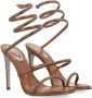 René Caovilla Kristal Spiral Wrap Sandaal Brown Dames - Thumbnail 2
