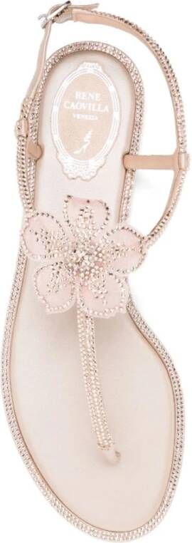 René Caovilla Nude Strappy Sandalen