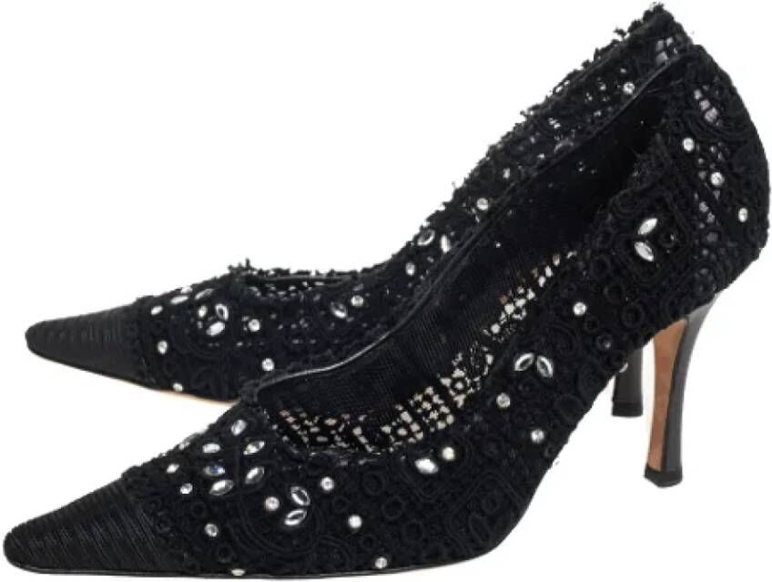 René Caovilla Pre-owned Canvas heels Black Dames