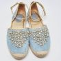 René Caovilla Pre-owned Denim flats Blue Dames - Thumbnail 2