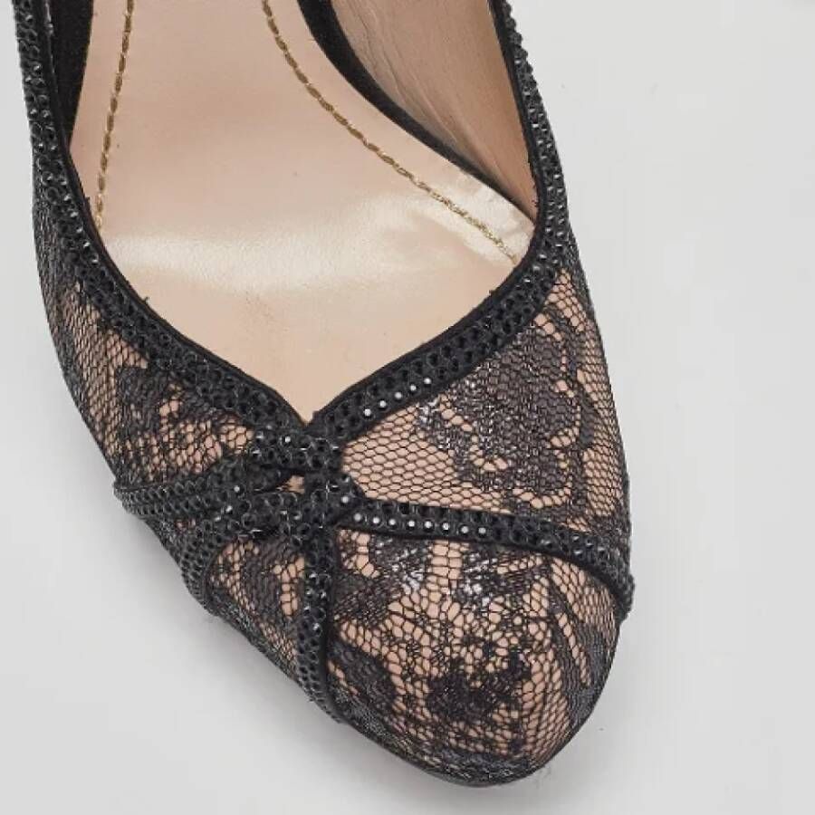 René Caovilla Pre-owned Lace heels Black Dames