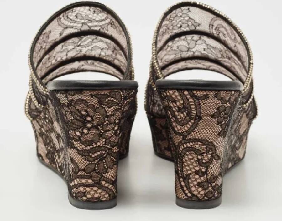 René Caovilla Pre-owned Lace sandals Black Dames