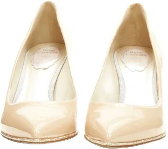 René Caovilla Pre-owned Leather heels Beige Dames