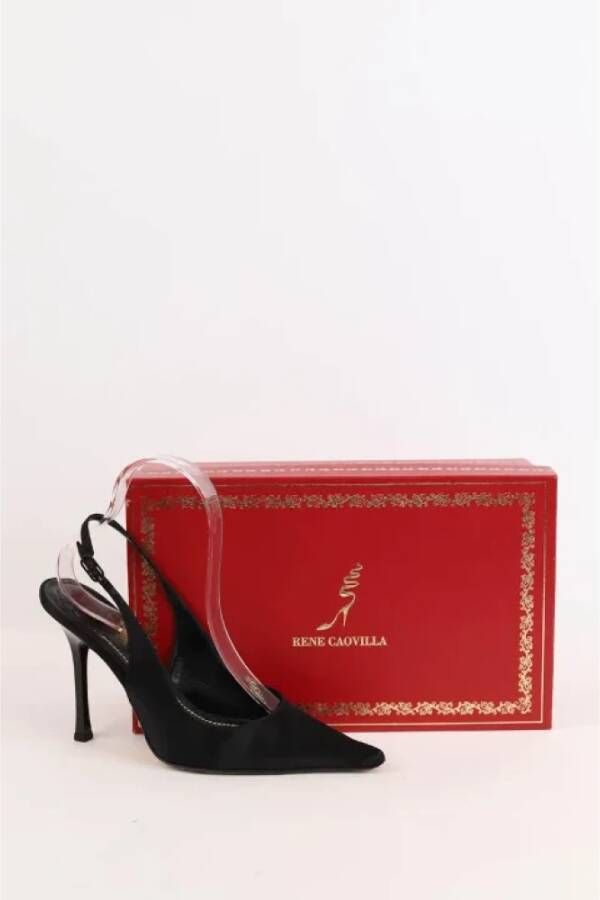 René Caovilla Pre-owned Leather heels Black Dames