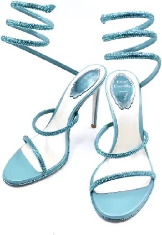 René Caovilla Pre-owned Leather heels Blue Dames