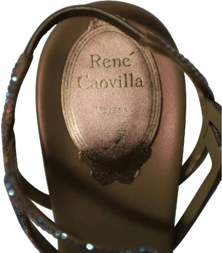 René Caovilla Pre-owned Leather heels Brown Dames