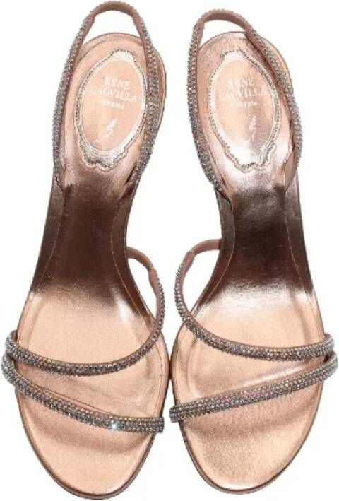 René Caovilla Pre-owned Leather heels Pink Dames