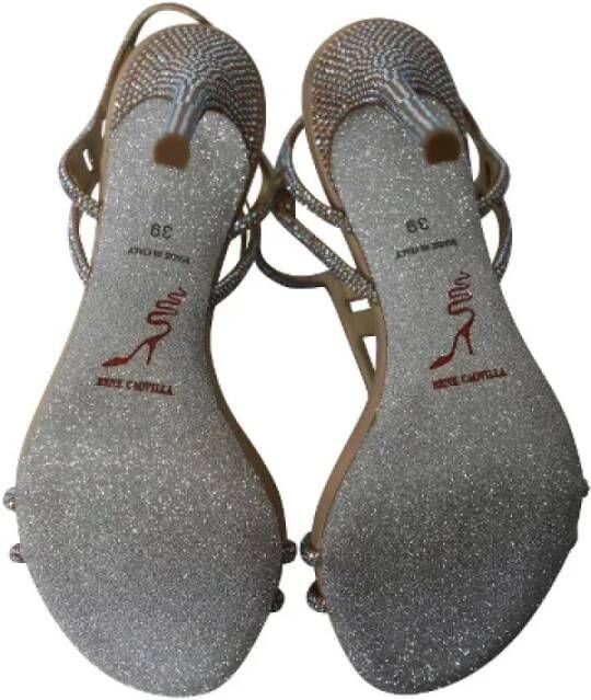 René Caovilla Pre-owned Leather sandals Beige Dames
